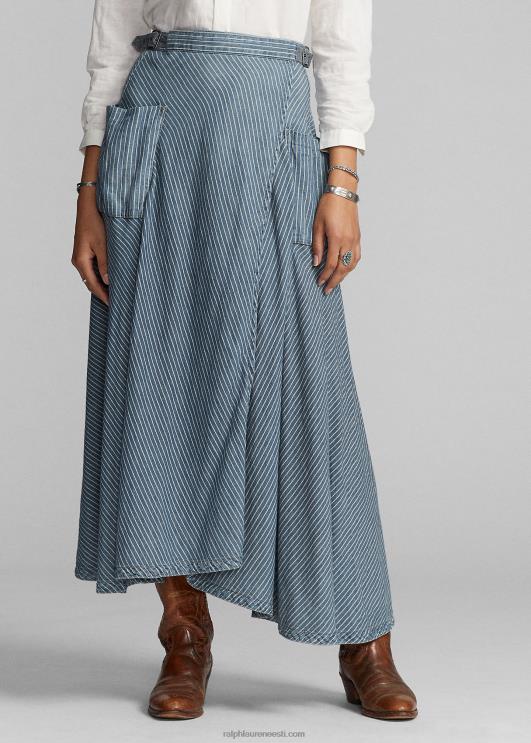 Ralph Lauren naised triibuline puuvillane-linane ümbrisseelik PR0V3640