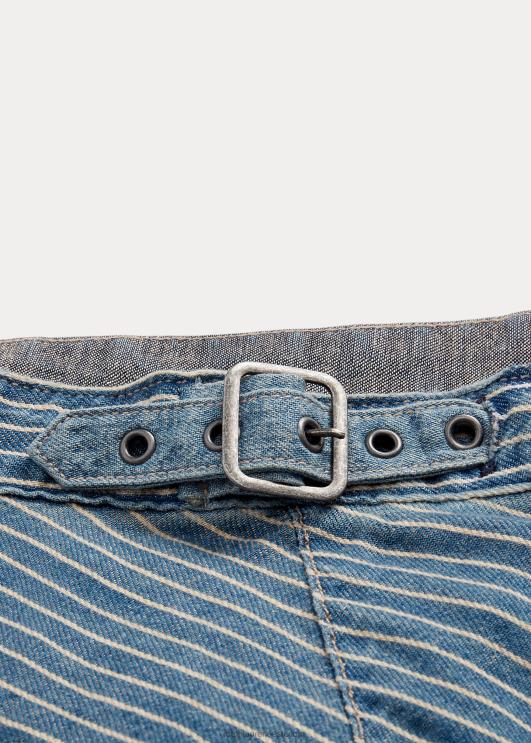 Ralph Lauren naised triibuline puuvillane-linane ümbrisseelik PR0V3640