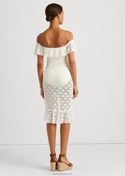 Ralph Lauren naised volangidega heegeldatud ümbrisseelik PR0V9451 valge