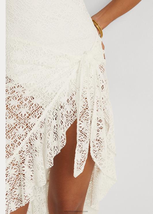 Ralph Lauren naised volangidega heegeldatud ümbrisseelik PR0V9451 valge