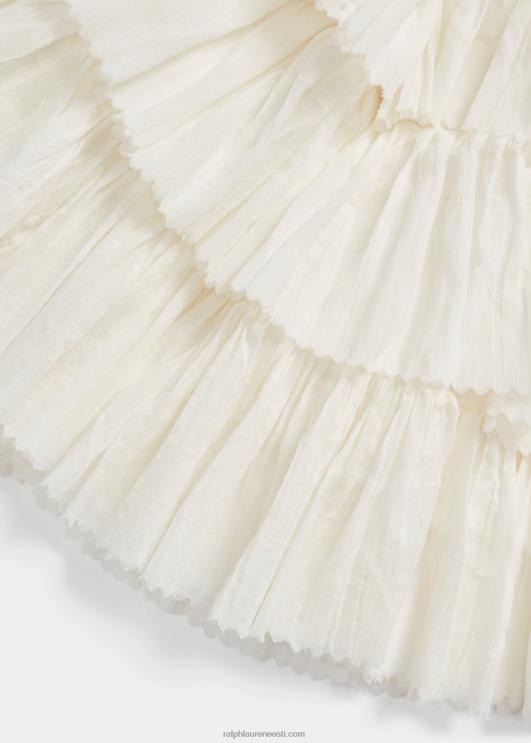 Ralph Lauren naised volangidega puuvillane voile seelik PR0V3624 kreem