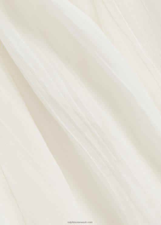 Ralph Lauren naised volangidega puuvillane voile seelik PR0V3624 kreem