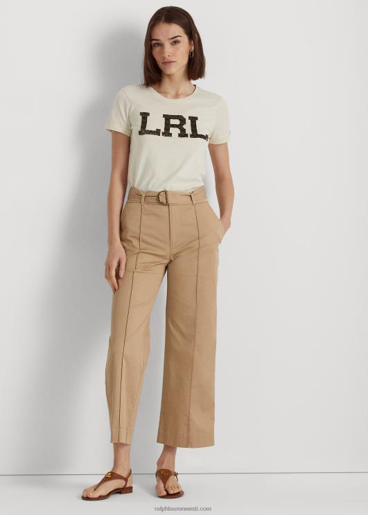 Ralph Lauren naised helmestega logoga trikoosärk PR0V9511 looduslik kreem