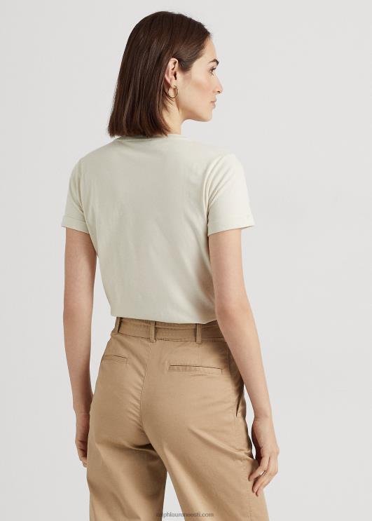 Ralph Lauren naised helmestega logoga trikoosärk PR0V9511 looduslik kreem