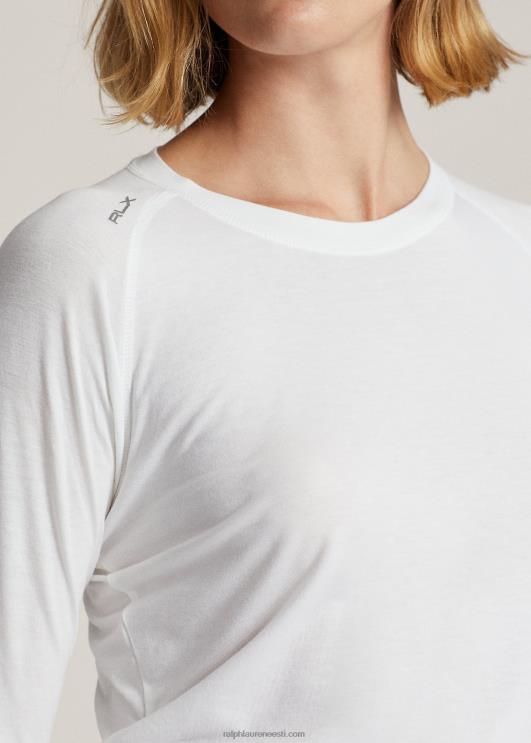 Ralph Lauren naised jersey pikkade varrukatega t-särk PR0V3714 keraamiline valge
