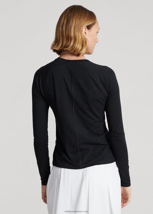 Ralph Lauren naised jersey pikkade varrukatega t-särk PR0V3716 must