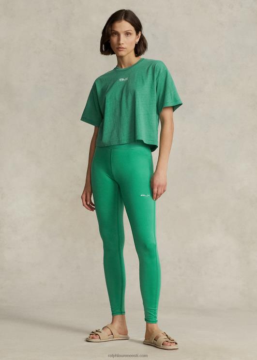 Ralph Lauren naised kärbitud puuvillane trikoo PR0V9173 parveroheline