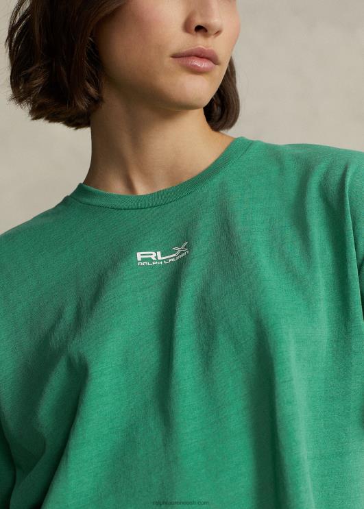 Ralph Lauren naised kärbitud puuvillane trikoo PR0V9173 parveroheline