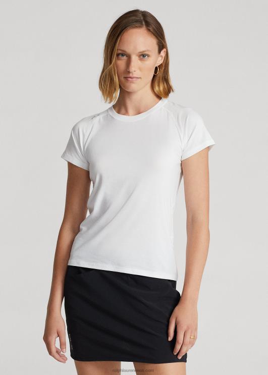 Ralph Lauren naised lühikeste varrukatega trikoo PR0V9384 keraamiline valge