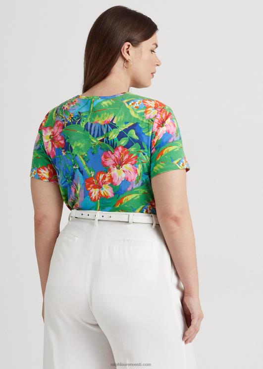 Ralph Lauren naised lilleline veniv puuvillane t-särk PR0V4529