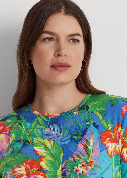 Ralph Lauren naised lilleline veniv puuvillane t-särk PR0V4529