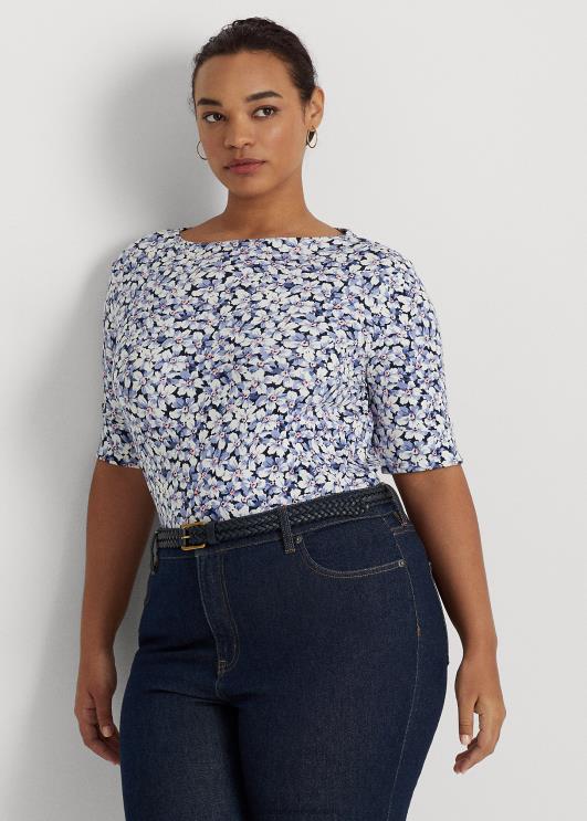 Ralph Lauren naised lilleline veniv puuvillane t-särk PR0V4604