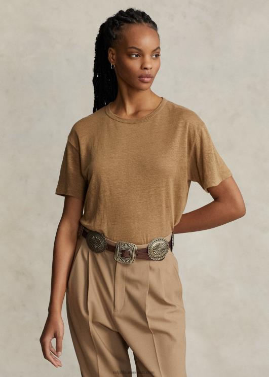 Ralph Lauren naised linane trikoo Crewneck tee PR0V2915 montana khaki