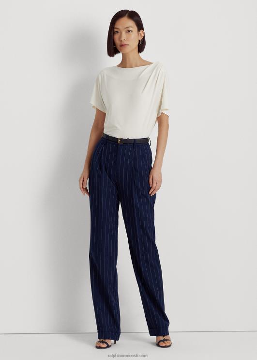 Ralph Lauren naised plisseeritud veniv trikoo särk PR0V4843 mascarpone kreem