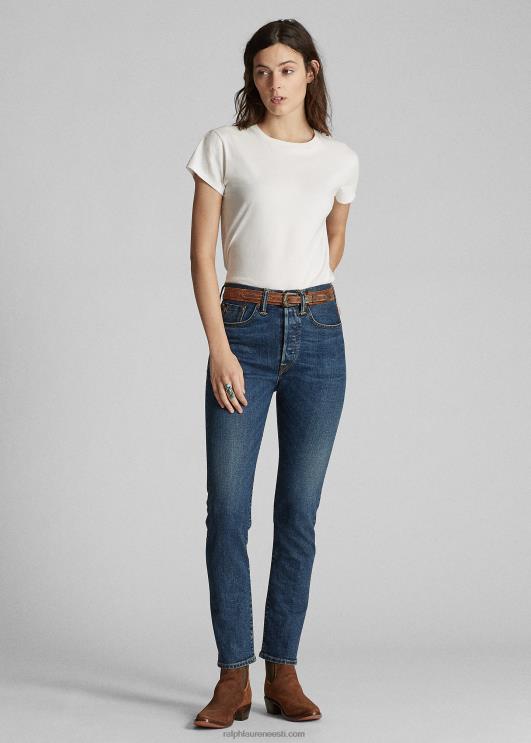 Ralph Lauren naised puuvillane jersey crewneck T-särk PR0V9381 valge