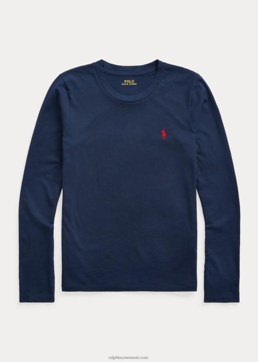 Ralph Lauren naised puuvillane jersey pikkade varrukatega t-särk PR0V4747 kruiisilaevastik