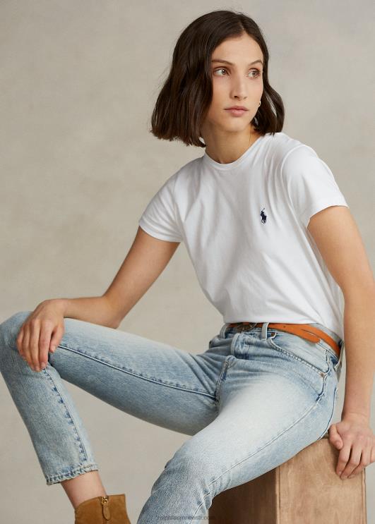 Ralph Lauren naised puuvillane t-särk PR0V4750 valge