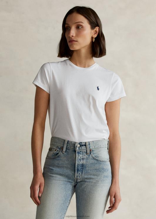 Ralph Lauren naised puuvillane t-särk PR0V4750 valge