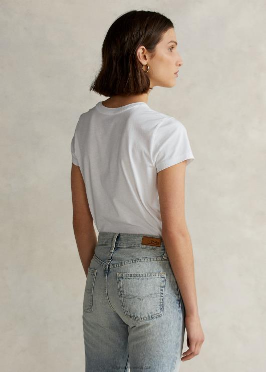 Ralph Lauren naised puuvillane t-särk PR0V4750 valge