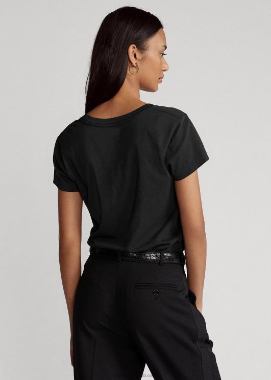 Ralph Lauren naised puuvillane trikoo v-kaelusega särk PR0V9493