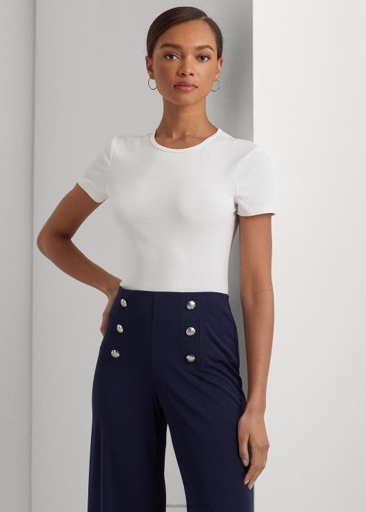 Ralph Lauren naised puuvillasegune t-särk PR0V4255 valge