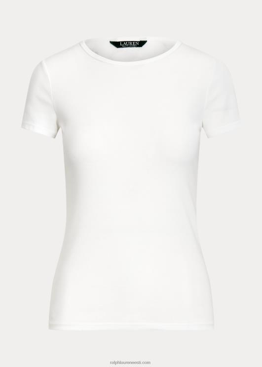 Ralph Lauren naised puuvillasegune t-särk PR0V4255 valge