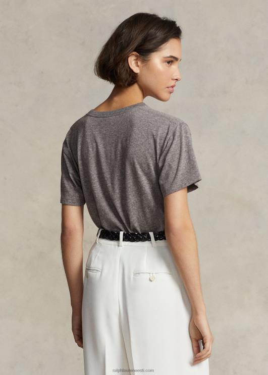 Ralph Lauren naised puuvillasegune trikoosärk PR0V3194 kanarbikuhall