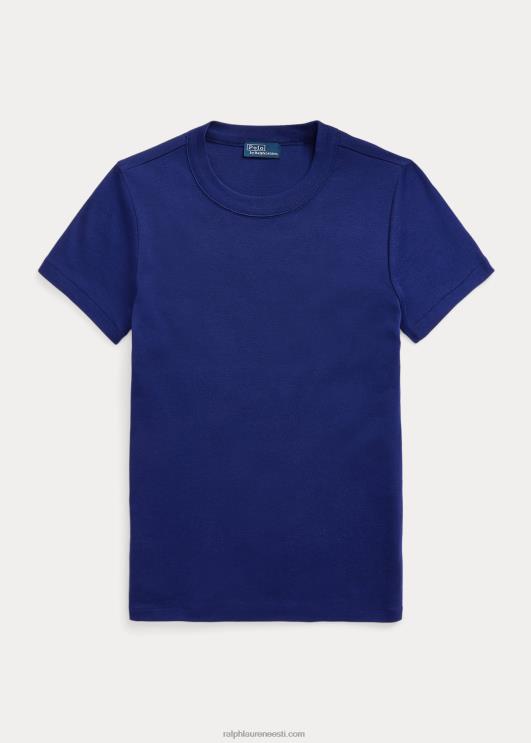 Ralph Lauren naised soonikuga puuvillane t-särk PR0V2877 sügis kuninglik