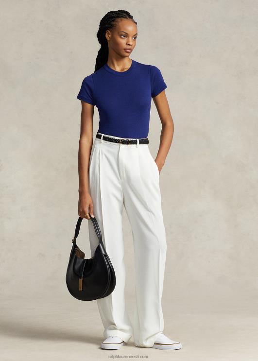 Ralph Lauren naised soonikuga puuvillane t-särk PR0V2877 sügis kuninglik