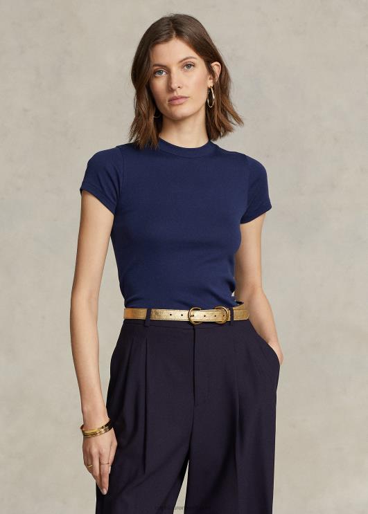 Ralph Lauren naised soonikuga puuvillane t-särk PR0V2878 Newporti merevägi