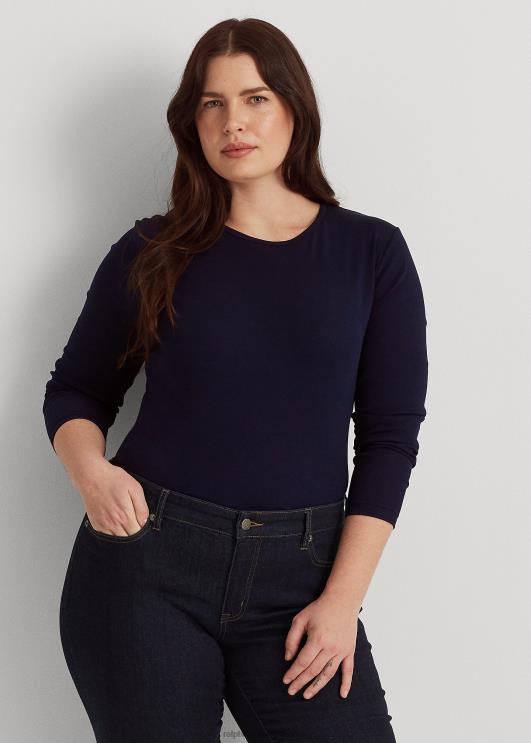 Ralph Lauren naised veniv pikkade varrukatega särk PR0V4732 merevägi