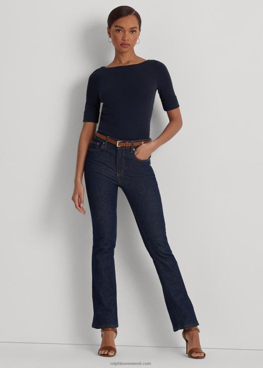 Ralph Lauren naised veniv puuvillane paadikaelusega t-särk PR0V3941 merevägi