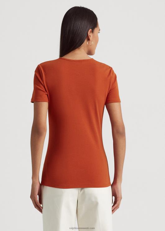 Ralph Lauren naised veniv puuvillane t-särk PR0V3990 punane päikesekivi