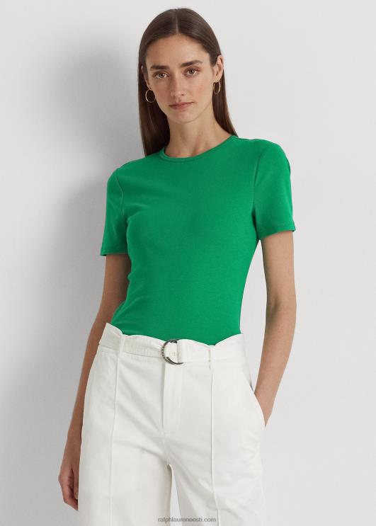 Ralph Lauren naised veniv puuvillane tee PR0V4323 palmi leht