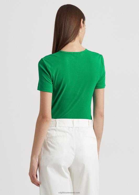 Ralph Lauren naised veniv puuvillane tee PR0V4323 palmi leht