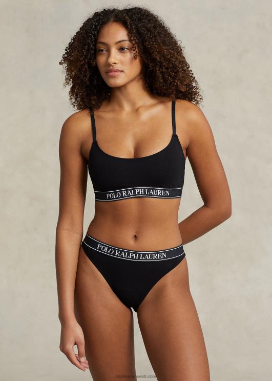 Ralph Lauren naised korduva logoga kärbitud kühvelkaela paak PR0V3383 oonüks