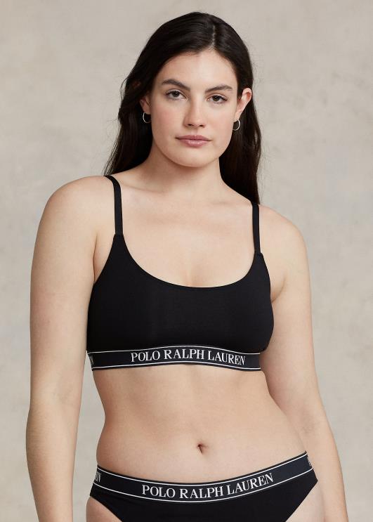 Ralph Lauren naised korduva logoga kärbitud kühvelkaela paak PR0V3383 oonüks