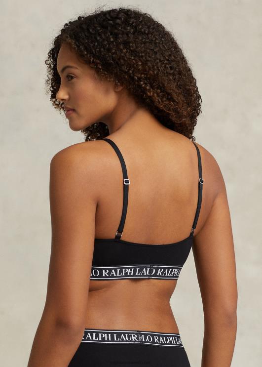 Ralph Lauren naised korduva logoga kärbitud kühvelkaela paak PR0V3383 oonüks