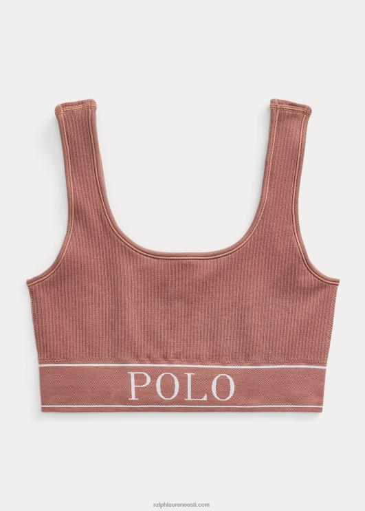 Ralph Lauren naised õmblusteta kärbitud kühvelkaela paak PR0V3363 terrakota