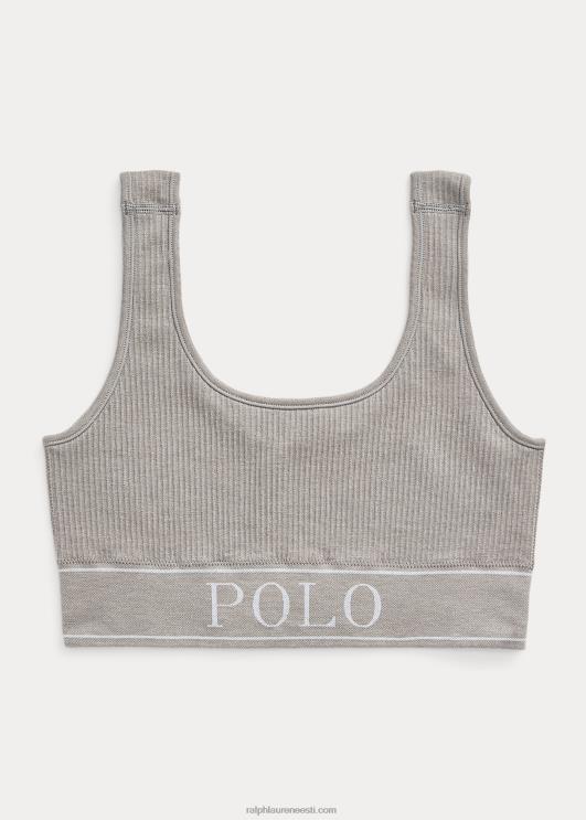 Ralph Lauren naised õmblusteta kärbitud kühvelkaela paak PR0V3364 kanarbikuhall