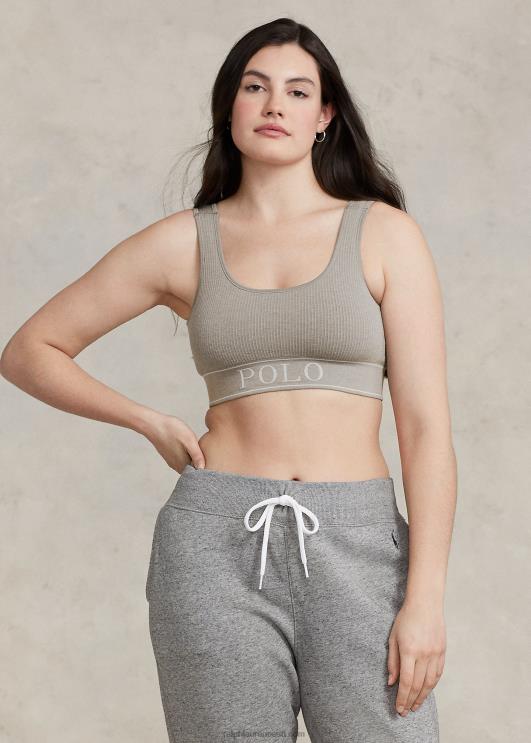 Ralph Lauren naised õmblusteta kärbitud kühvelkaela paak PR0V3364 kanarbikuhall