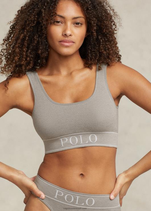 Ralph Lauren naised õmblusteta kärbitud kühvelkaela paak PR0V3364 kanarbikuhall