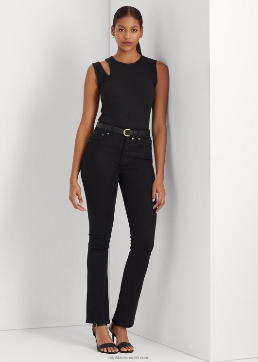 Ralph Lauren naised puuvillasegu jersey väljalõikega paak PR0V3861 must