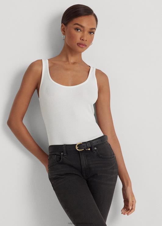 Ralph Lauren naised puuvillaseguga paagitop PR0V3824 valge