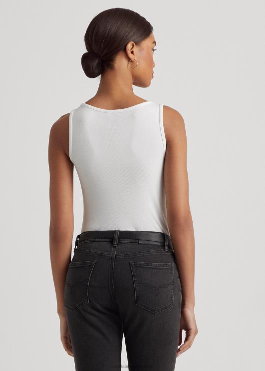 Ralph Lauren naised puuvillaseguga paagitop PR0V3824 valge