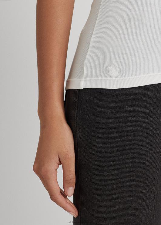 Ralph Lauren naised puuvillaseguga paagitop PR0V3824 valge