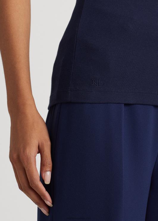 Ralph Lauren naised puuvillaseguga paagitop PR0V3829 rafineeritud merevägi