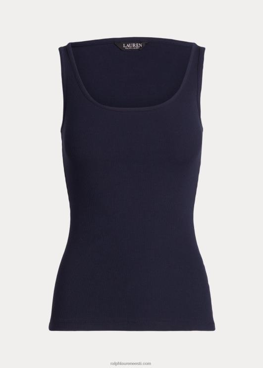 Ralph Lauren naised puuvillaseguga paagitop PR0V4312 rafineeritud merevägi