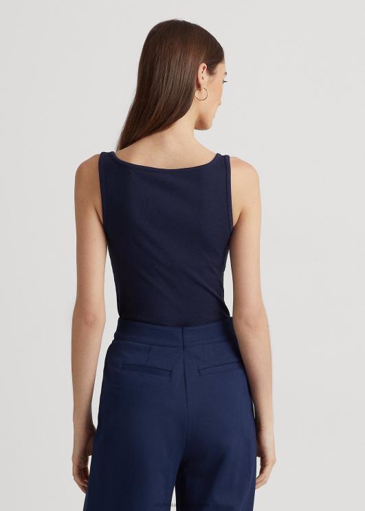 Ralph Lauren naised puuvillaseguga paagitop PR0V4312 rafineeritud merevägi