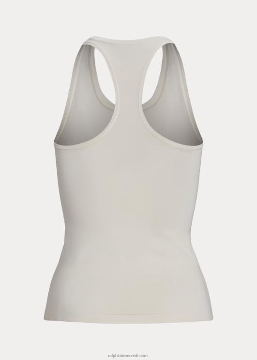 Ralph Lauren naised veniv siidist Racerback tanktop PR0V9374 valkjas